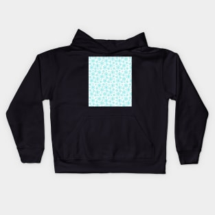 Pretty Blue Winter Snowflake Pattern Kids Hoodie